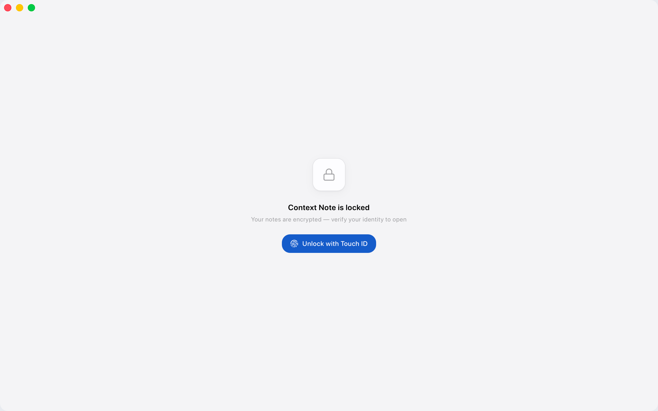 Touch ID lock screen